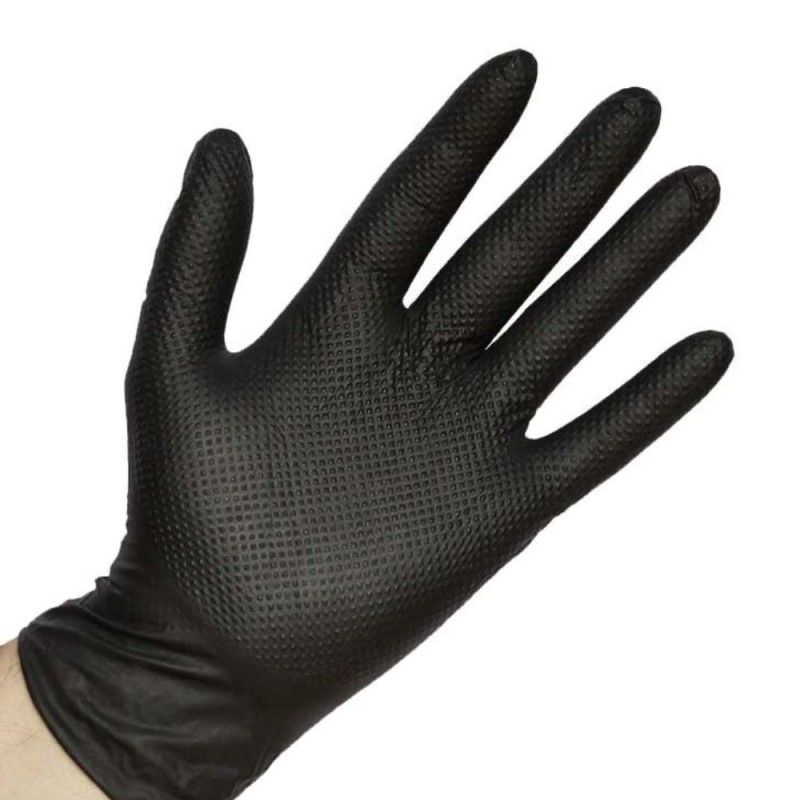 GUANTE NEGRO MICRODIAMANTADO GRASPER 5O UDS.  T. S (7)