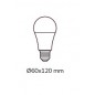 BOMBILLA A60 LED BULB 8W 6500K E27 