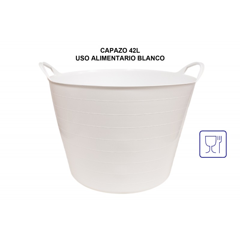 CAPAZO 42L BLANCO USO ALIMENTARIO 