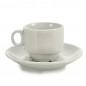 JUEGO 12 TAZAS CAFE PORCELANA APILABLE