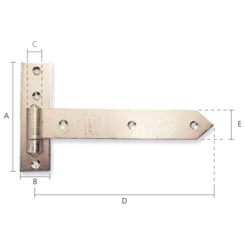 BISAGRA PORLON CHAPA MARCOS MADERA 40cm