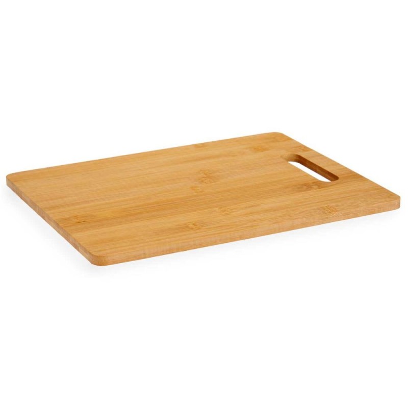 TABLA CORTAR BAMBU RECTANGULAR CON ASA 38X28 CM