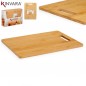 TABLA CORTAR BAMBU RECTANGULAR CON ASA 38X28 CM