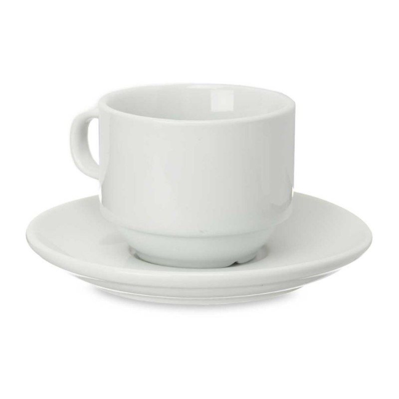 TAZA DESAYUNO CON PLATO PORCELANA 220 ML