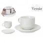 TAZA DESAYUNO CON PLATO PORCELANA 220 ML