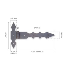 BISAGRA ARTESANIA MARCOS MADERA 40cm