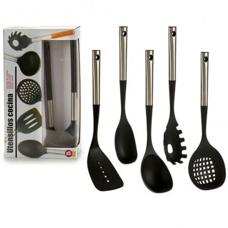 SET 5 UTENSILIOS MANGO ACERO