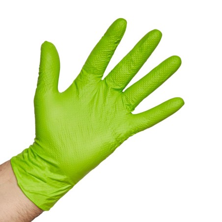 GUANTE NITRILO VERDE DUNE T L (9) 50 UDS
